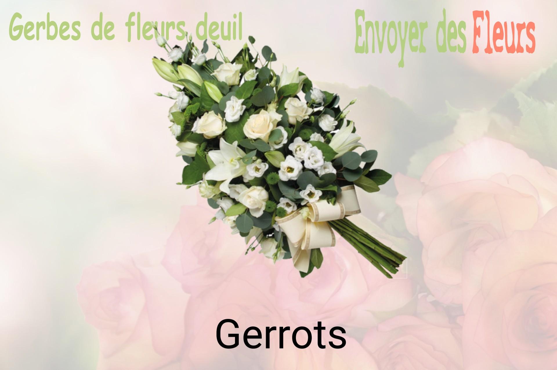 Gerbe de fleurs de deuil livrée à Gerrots